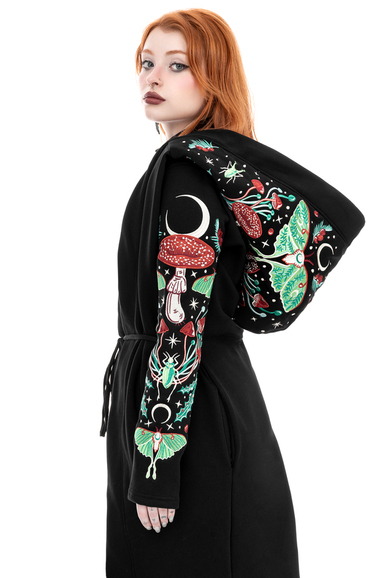 AUTUMNAL EQUINOX HOODIE with embroidery luna moths